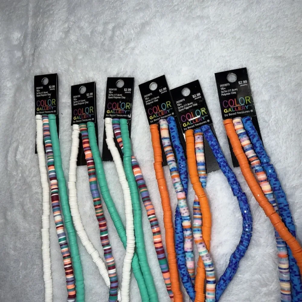 Vinyl Disc Beads 18 full strands of 200+ beads per strand New By Color Gallery
